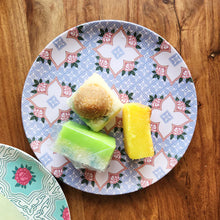 Load image into Gallery viewer, Peranakan Tile Quarter Bamboo Plates (8 inch)