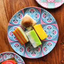 Load image into Gallery viewer, Peranakan Tile Quarter Bamboo Plates (8 inch)