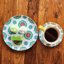 Load image into Gallery viewer, Peranakan Tile Quarter Bamboo Plates (8 inch)