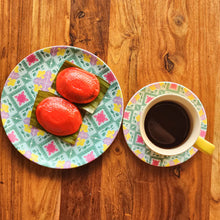 Load image into Gallery viewer, Peranakan Tile Quarter Bamboo Plates (8 inch)