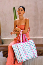 Load image into Gallery viewer, Blue Rabbit Reversible Tote Bag