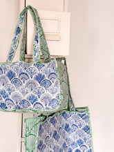 Load image into Gallery viewer, Blue Shell Reversible Tote Bag