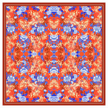 Load image into Gallery viewer, Bird & Butterfly Silk Scarf