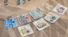 Load image into Gallery viewer, Set of 2 Reversible Fabric Coasters