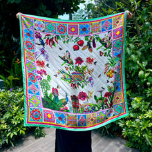 Load image into Gallery viewer, Heritage Bloom Silk Scarf