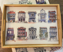Load image into Gallery viewer, Handcrafted Tray - Blue Shophouses of Singapore