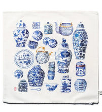 Load image into Gallery viewer, Blue Porcelain Cushion cover