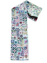 Load image into Gallery viewer, Peranakan Tile / Peranakan Teapot with Frame Reversible Table Runner