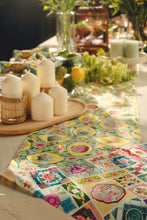 Load image into Gallery viewer, Peranakan Tile & Peranakan Teapot with Frame Table Runner (Double-Side)