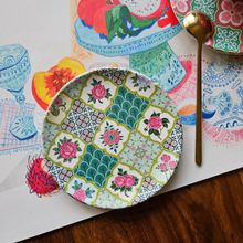 Load image into Gallery viewer, Peranakan Tile Appetiser Bamboo Plates (5.5 inch)