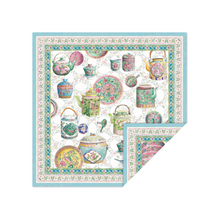 Load image into Gallery viewer, Peranakan Porcelain Silk Scarf (Double-Sided)