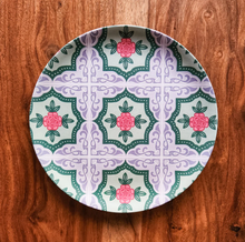 Load image into Gallery viewer, Peranakan Tile Quarter Bamboo Plates (8 inch)