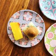 Load image into Gallery viewer, Peranakan Tile Quarter Bamboo Plates (8 inch)