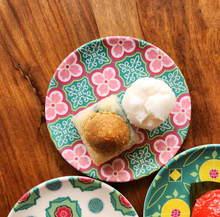 Load image into Gallery viewer, Peranakan Tile Quarter Bamboo Plates (8 inch)