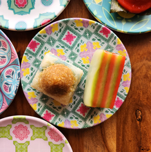 Load image into Gallery viewer, Peranakan Tile Quarter Bamboo Plates (8 inch)