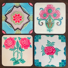 Load image into Gallery viewer, Peranakan Tile Motifs Coaster Set
