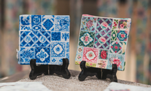 Load image into Gallery viewer, Set of 2 Reversible Fabric Coasters
