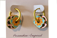 Load image into Gallery viewer, Peranakan Hoop Earrings