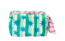 Load image into Gallery viewer, Aqua Star Stripe Cosmetic Bags and Pouch