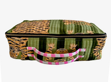 Load image into Gallery viewer, Tiger Stripe, Green Cosmetic Bags and Pouch
