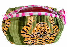 Load image into Gallery viewer, Tiger Stripe, Green Cosmetic Bags and Pouch