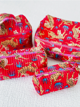 Load image into Gallery viewer, Tiger Red Cosmetic Bags and Pouch