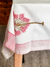 Load image into Gallery viewer, Pink Palms Tablecloth
