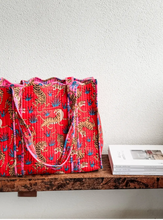 Load image into Gallery viewer, Red Tiger Reversible Tote Bag