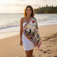 Load image into Gallery viewer, Tropical Memories Silk Scarf