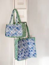 Load image into Gallery viewer, Blue Shell Reversible Tote Bag