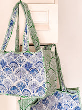 Load image into Gallery viewer, Blue Shell Reversible Tote Bag