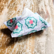 Load image into Gallery viewer, Grey Rose Tile Fabric Tissue Covers
