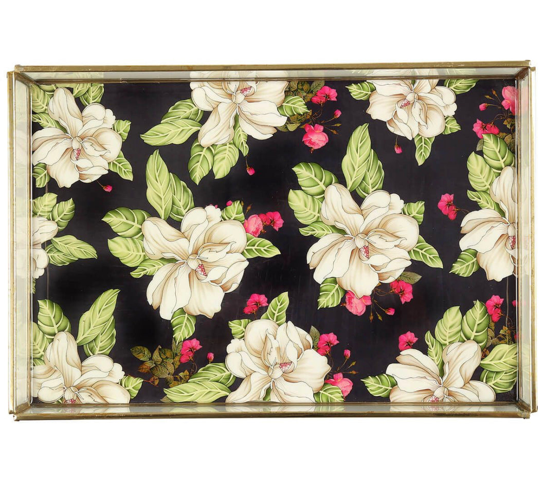 White Rose Allure Rectangle Tray