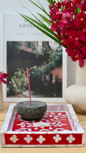 Load image into Gallery viewer, Botanical Red - Mini Mother of Pearl Tray
