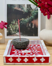 Load image into Gallery viewer, Botanical Red - Mini Mother of Pearl Tray

