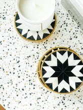 Load image into Gallery viewer, Clementi Black Individual Bone Inlay Coasters
