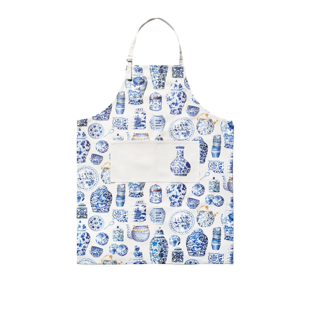 Blue Porcelain Apron