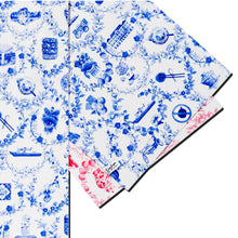 Load image into Gallery viewer, Singapore Icons in Blue and Red Table Runner (Double-Sided)
