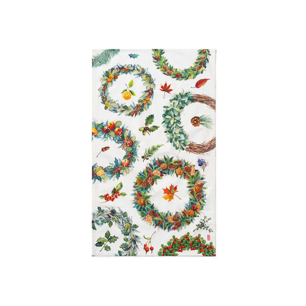Christmas Wreath Tea Towel