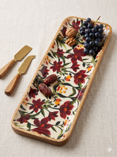Load image into Gallery viewer, Crimson Botanica Rectangular Serving Platter
