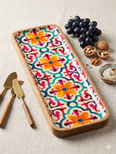 Load image into Gallery viewer, Mediterranean Bloom Rectangular Serving Platter
