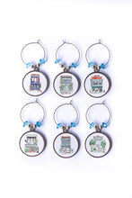 Load image into Gallery viewer, Set of 6: Singapore Shophouse Wine Charms
