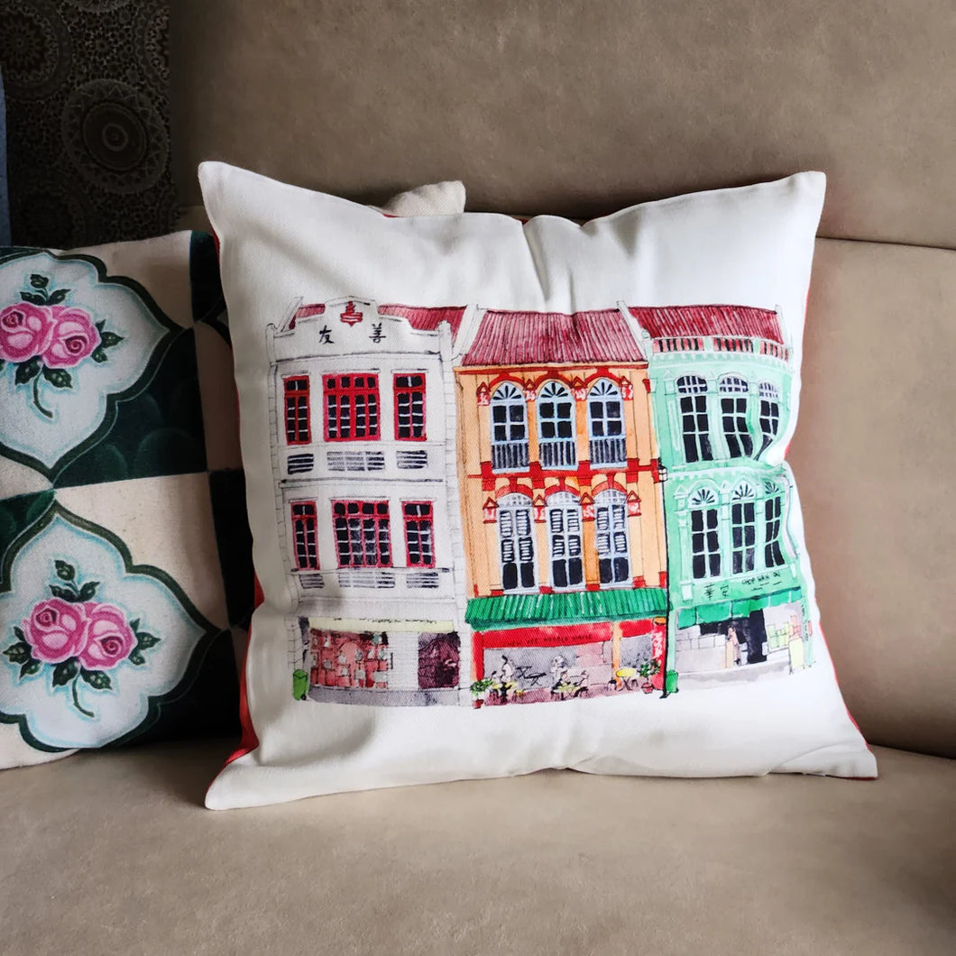 Katong Shophouse Cushion Cover