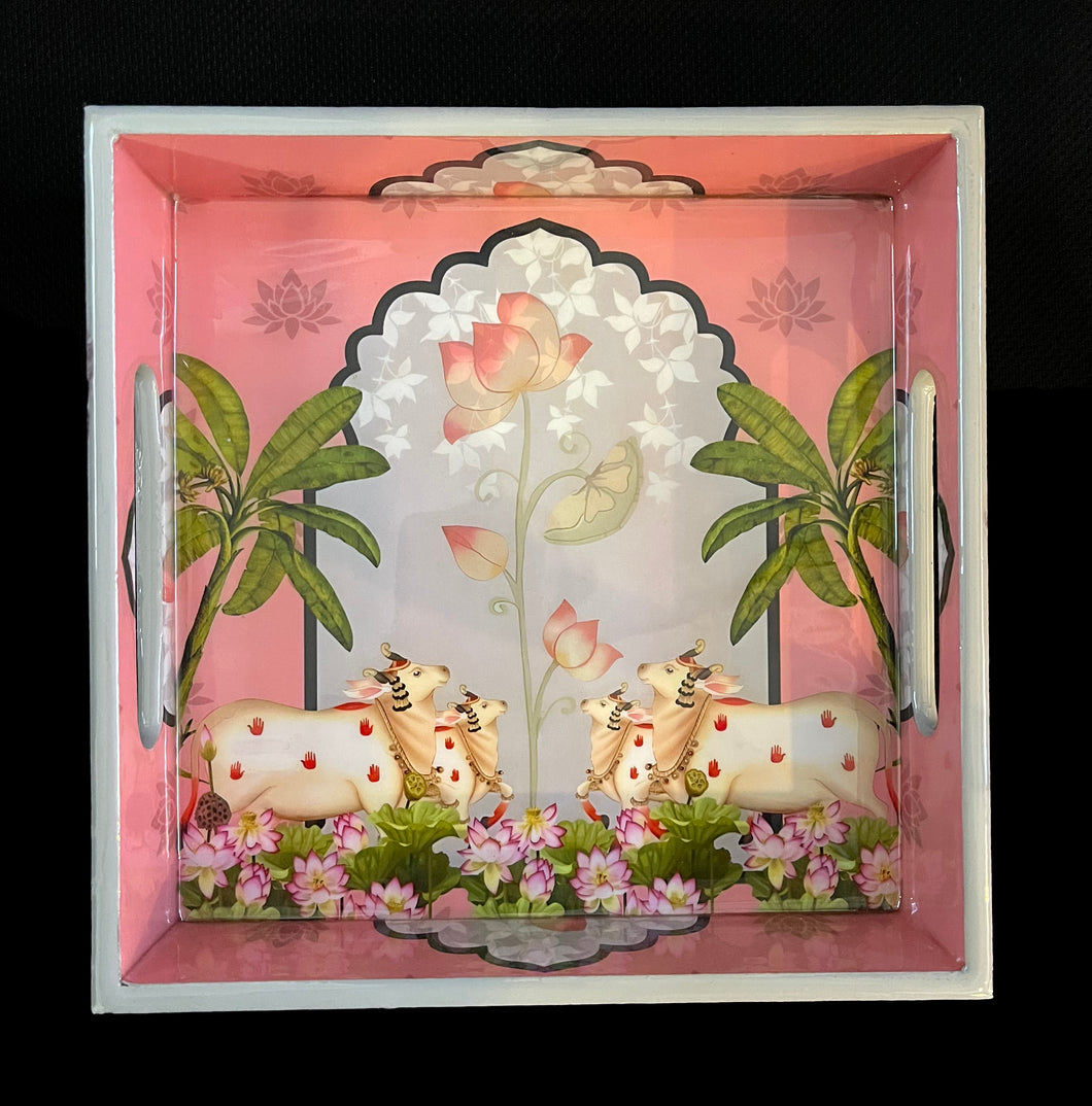 Cow & Lotus Harmony Tray