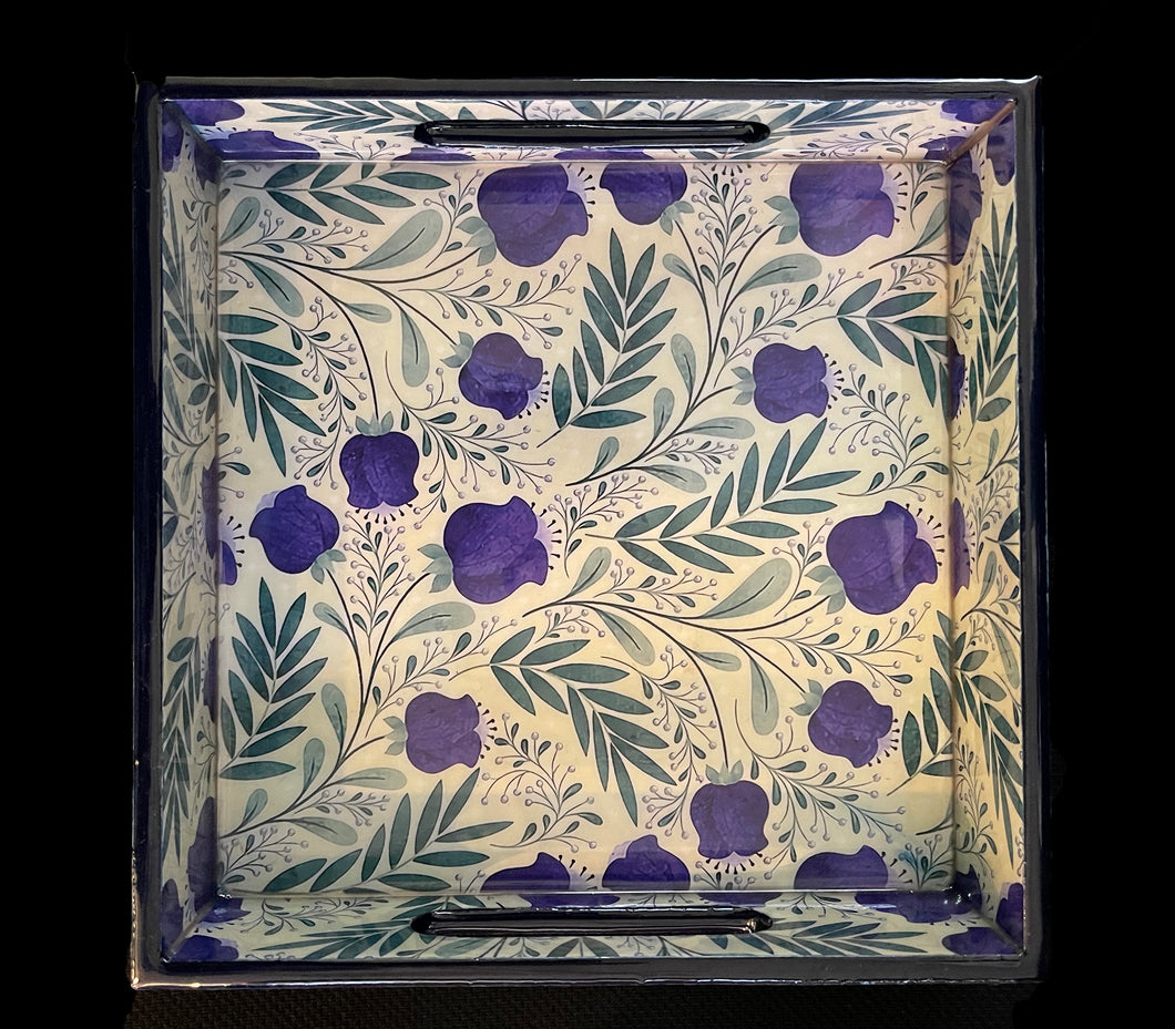 Blue Rose Tray