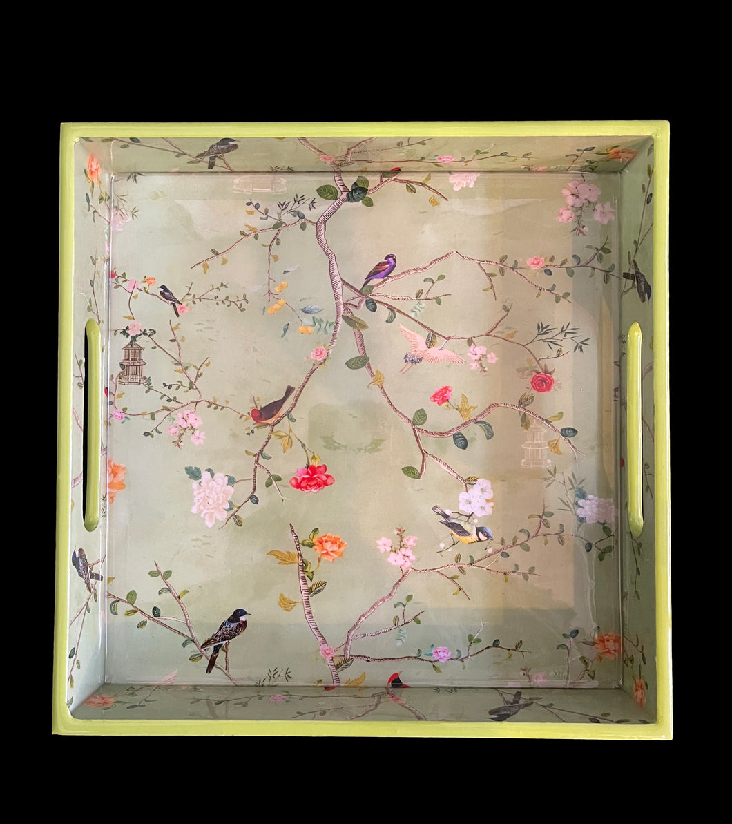 Spring Bloom Green Tray