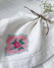 Load image into Gallery viewer, Peranakan Rose Linen Napkin Set
