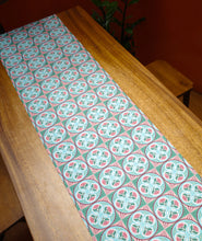 Load image into Gallery viewer, Peranakan Tile Table Runner in Circle Flower
