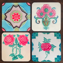 Load image into Gallery viewer, Peranakan Tile Motifs Coaster Set
