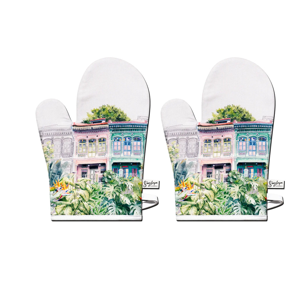 Peranakan Shophouses Oven Mitt (Set of 2)